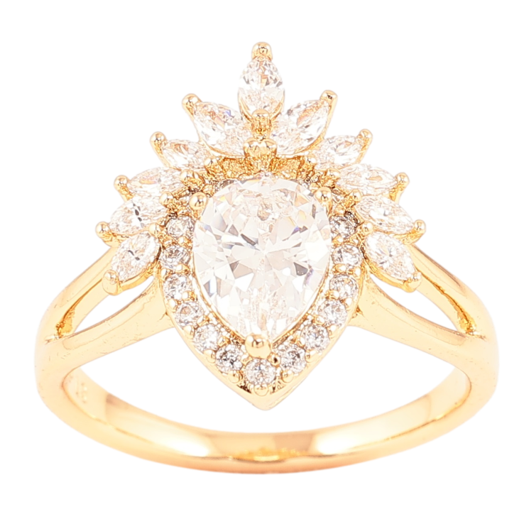 Кольцо Xuping Позолота 18K Декоративный узор с цирконием фото №3 Кольцо Xuping Позолота 18K Декоративный узор с цирконием фото №3