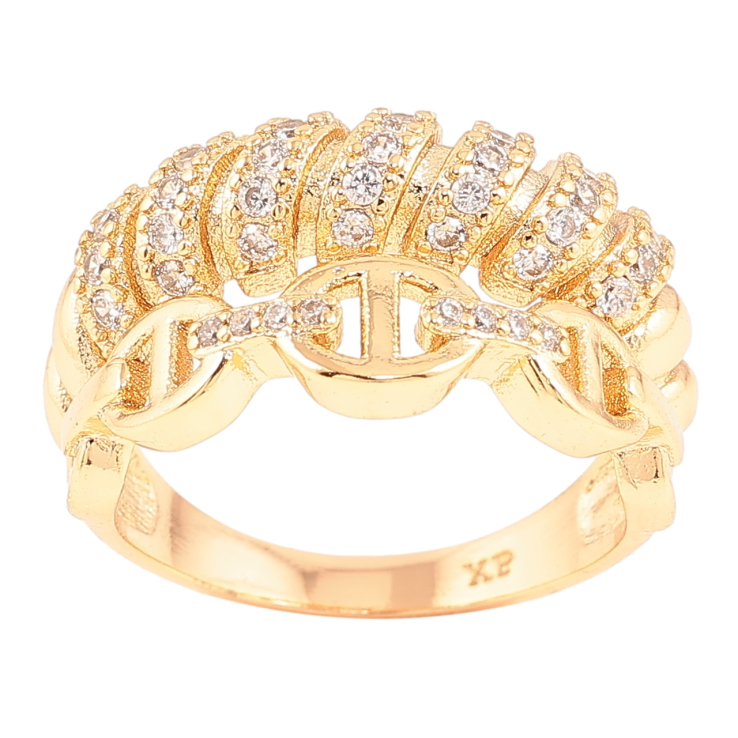 Каблучка Xuping Позолота 18K «Декоративний візерунок з цирконієм» фото №23