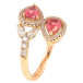 Кольцо Xuping Позолота 18K Узор с малиновыми фианитами и цирконием фото №2 Кольцо Xuping Позолота 18K Узор с малиновыми фианитами и цирконием фото №2