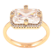 Кольцо Xuping Позолота 18K Фианит в декоративном обрамлении циркония фото №1