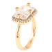 Кольцо Xuping Позолота 18K Фианит в декоративном обрамлении циркония фото №2