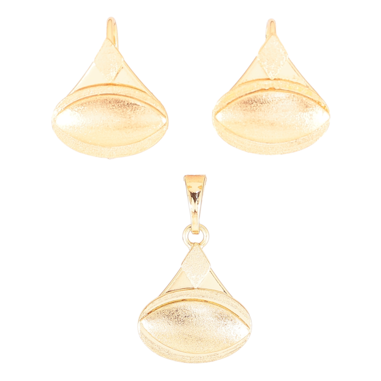 Набор Xuping Позолота 18K Серьги Кулон Декоративный узор с шагренью фото №1