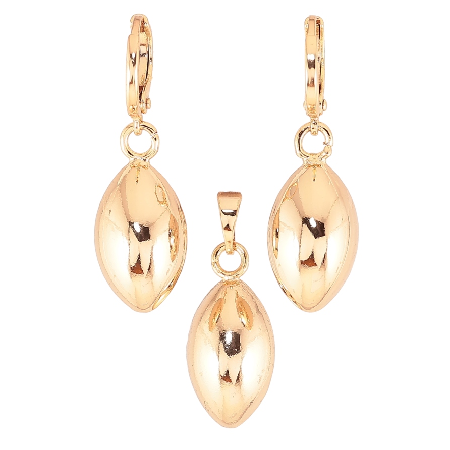 Набір Xuping Позолота 18K Сережки Кулон «Фігурні підвіски» фото №1 Набір Xuping Позолота 18K Сережки Кулон «Фігурні підвіски» фото №1