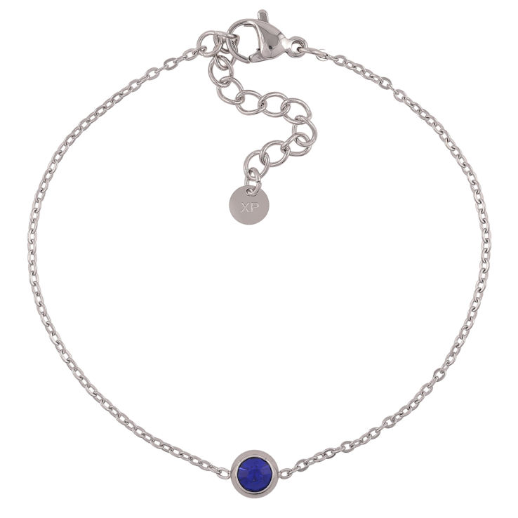 Браслет Xuping ТТМ Stainless Steel цвет Родий Цепочка с синим кристаллом с доп.цеп 17-20см х 1мм фото №25 Браслет Xuping ТТМ Stainless Steel цвет Родий Цепочка с синим кристаллом с доп.цеп 17-20см х 1мм фото №25