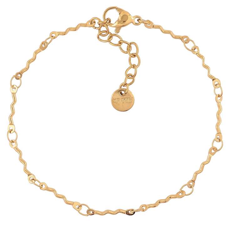 Браслет Xuping ТТМ Stainless Steel колір 14К «Хвиля» з доп.ланцюгом 16.5-19.5см х 1.5мм фото №7 Браслет Xuping ТТМ Stainless Steel колір 14К «Хвиля» з доп.ланцюгом 16.5-19.5см х 1.5мм фото №7