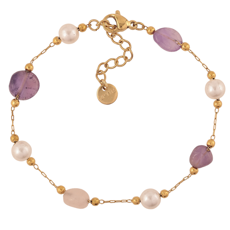 Браслет Xuping ТТМ Stainless Steel колір 14К «Ланцюжок з кольоровими намистинами» з доп.ланцюгом 18-21см х 1мм фото №17 Браслет Xuping ТТМ Stainless Steel колір 14К «Ланцюжок з кольоровими намистинами» з доп.ланцюгом 18-21см х 1мм фото №17