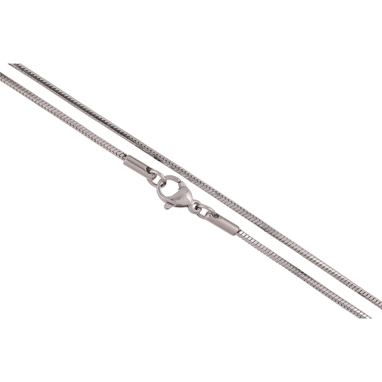 Ланцюжок Xuping ТТМ Stainless Steel колір Родій «Плетіння Ювелірний шнур восьмигранний» довжина 50см х 1.5мм фото №1