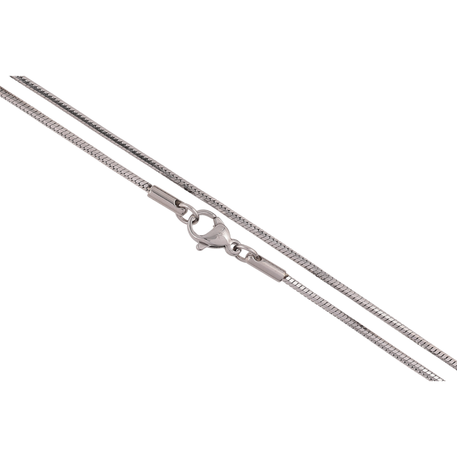 Ланцюжок Xuping ТТМ Stainless Steel колір Родій «Плетіння Ювелірний шнур восьмигранний» довжина 50см х 1.5мм фото №1