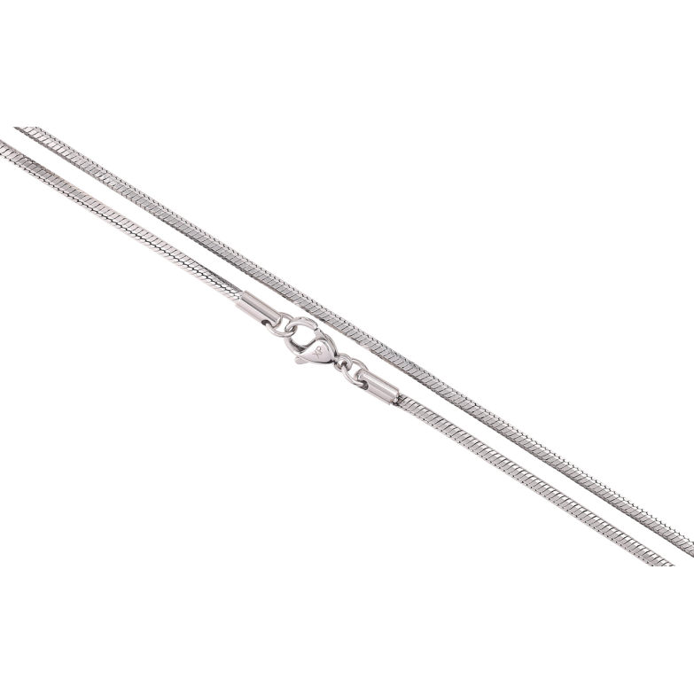 Ланцюжок Xuping ТТМ Stainless Steel колір Родій «Плетіння Ювелірний шнур восьмигранний» довжина 50см х 2мм фото №1