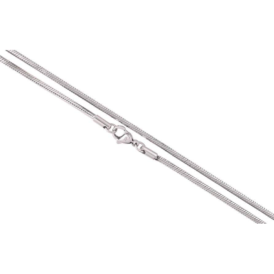 Ланцюжок Xuping ТТМ Stainless Steel колір Родій «Плетіння Ювелірний шнур восьмигранний» довжина 50см х 2мм фото №1