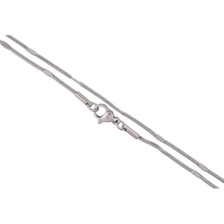 Цепочка Xuping ТТМ Stainless Steel цвет Родий Плетение Ювелирный шнур с прокаткой длина 50см х 1.5мм фото №21