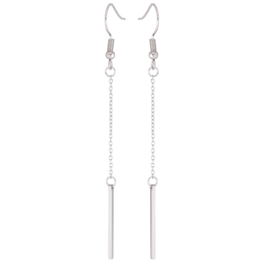 Серьги Xuping TTM Stainless Steel цвет Родий французский замок Подвески из цепочки фото №1