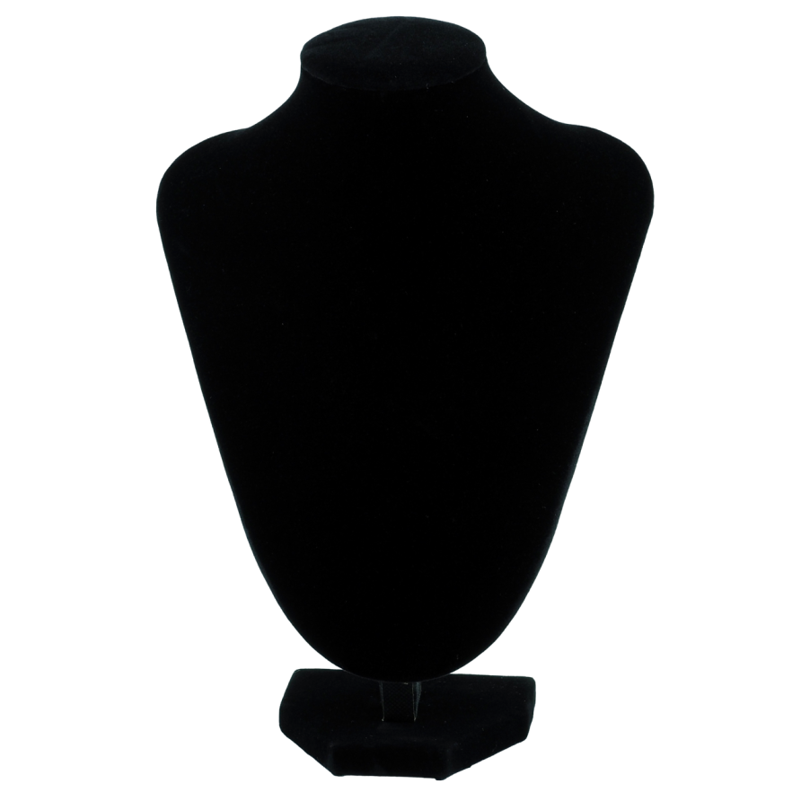 Подставка шея под колье, цепочки Черная маленькая  ВШ -22х15см фото №1