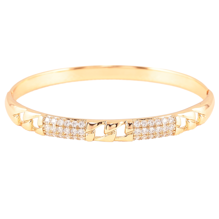 Браслет Xuping Позолота 18K Узор цепочка с инкрустацией цирконием ø 6см фото №21