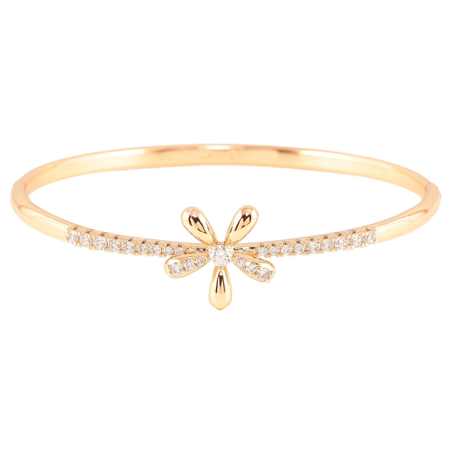Браслет Xuping Позолота 18K Цветок с цирконием ø 5.7см фото №1 Браслет Xuping Позолота 18K Цветок с цирконием ø 5.7см фото №1