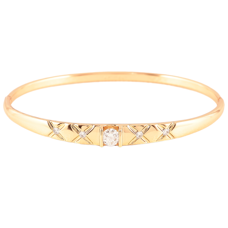 Браслет Xuping Позолота 18K Узор с цирконием ø 6см фото №22