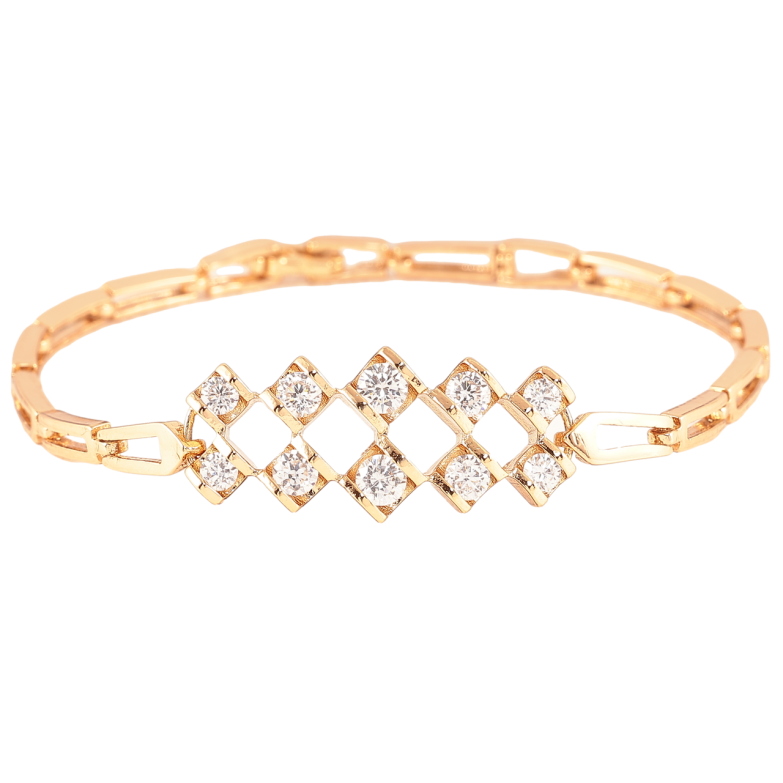 Браслет Xuping Позолота 18K Ромбовый узор с цирконием длина 18.5см фото №1 Браслет Xuping Позолота 18K Ромбовый узор с цирконием длина 18.5см фото №1