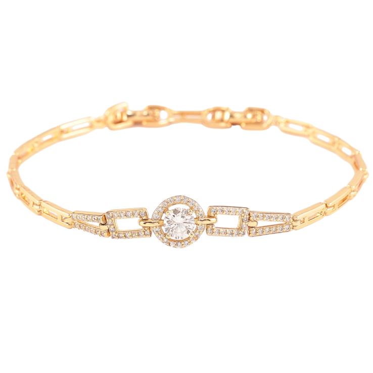 Браслет Xuping Позолота 18K Узор с цирконием длинна с доп. замком 17,19см фото №19 Браслет Xuping Позолота 18K Узор с цирконием длинна с доп. замком 17,19см фото №19