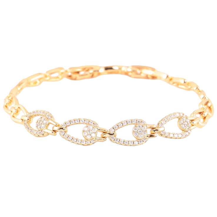 Браслет Xuping Позолота 18K Узор с инкрустацией цирконием длинна с доп. замком 17,19см фото №18