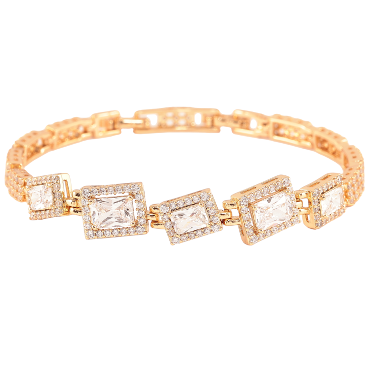 Браслет Xuping Позолота 18K Фианиты в обрамлении циркония длинна с доп. замком 17,19см фото №14 Браслет Xuping Позолота 18K Фианиты в обрамлении циркония длинна с доп. замком 17,19см фото №14