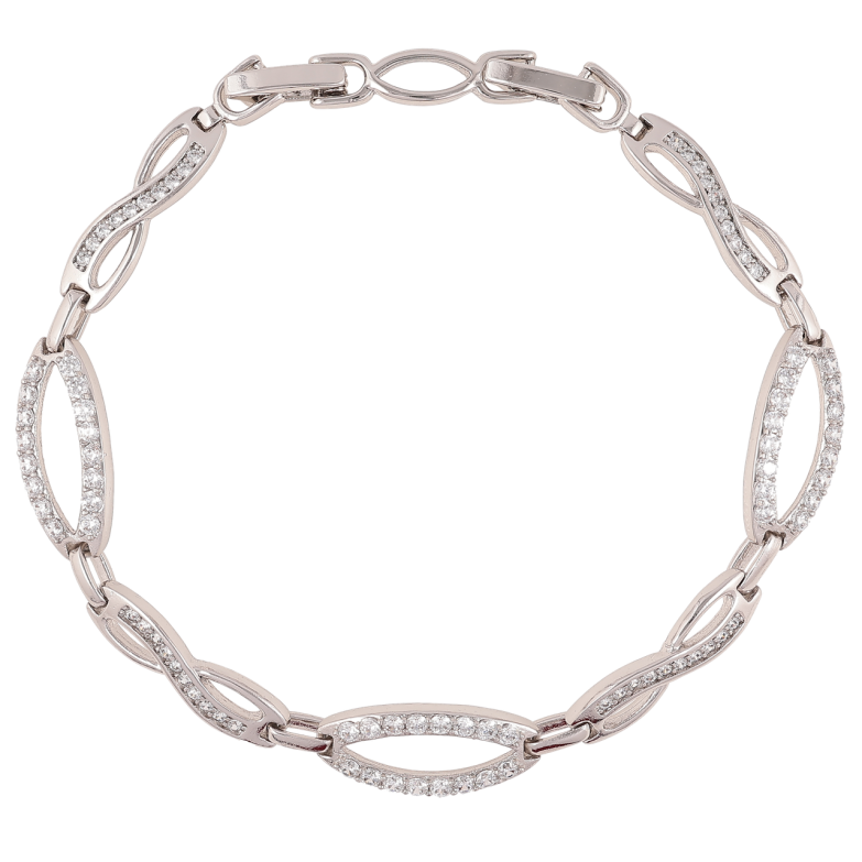 Браслет Xuping Родій «Візерунок з цирконієм» розмір з доп. замком 16.5,18.5см фото №1 Браслет Xuping Родій «Візерунок з цирконієм» розмір з доп. замком 16.5,18.5см фото №1