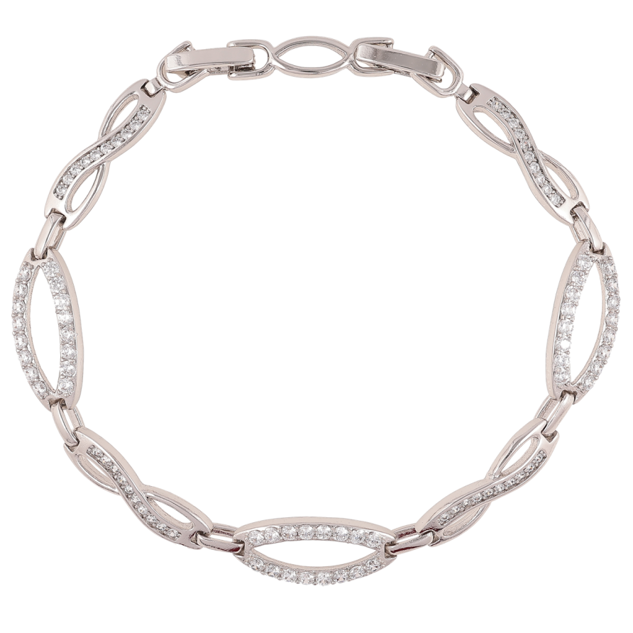 Браслет Xuping Родій «Візерунок з цирконієм» розмір з доп. замком 16.5,18.5см фото №1