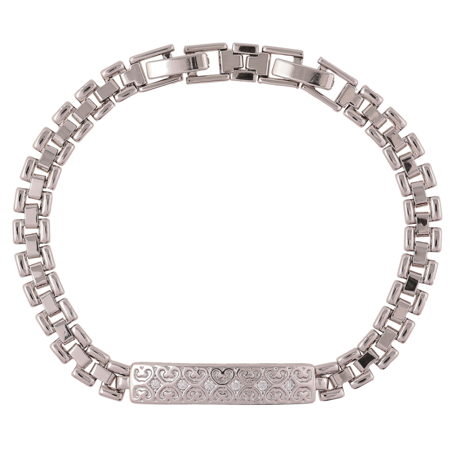 Браслет Xuping Родій «Візерунок з цирконієм» розмір з доп. замком 16.5,18.5см фото №1