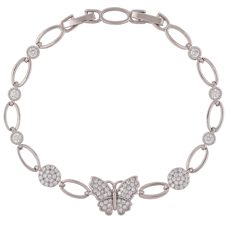 Браслет Xuping Родій «Метелик з цирконієм» розмір з доп. замком 17,19см фото №20 Браслет Xuping Родій «Метелик з цирконієм» розмір з доп. замком 17,19см фото №20