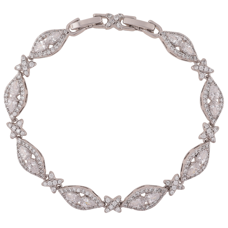 Браслет Xuping Родий Кристальный блеск размер с доп. замком 17,19см фото №18