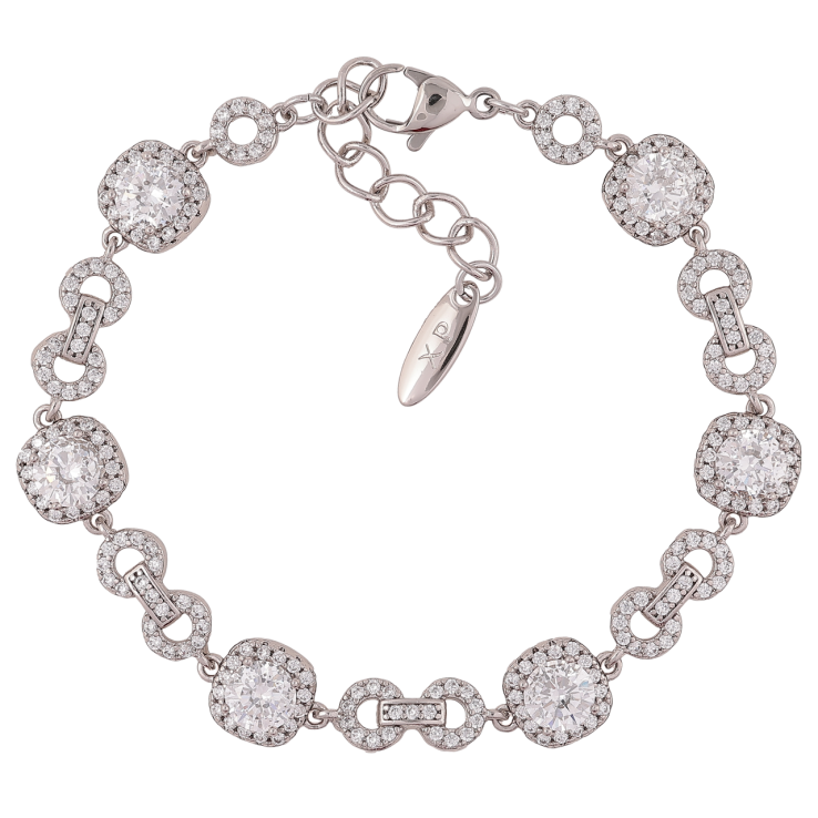 Браслет Xuping Родий Инкрустация цирконием размер с доп. цепочкой 17.5-20.5см фото №22 Браслет Xuping Родий Инкрустация цирконием размер с доп. цепочкой 17.5-20.5см фото №22