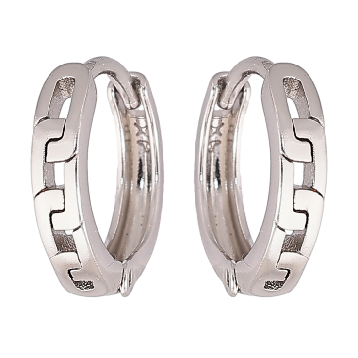 Серьги Xuping Родий колечки Узор цепочка фото №8 Серьги Xuping Родий колечки Узор цепочка фото №8