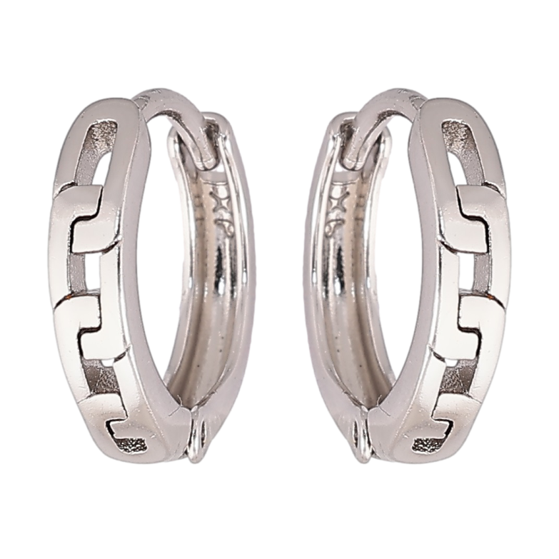 Серьги Xuping Родий колечки Узор цепочка фото №1