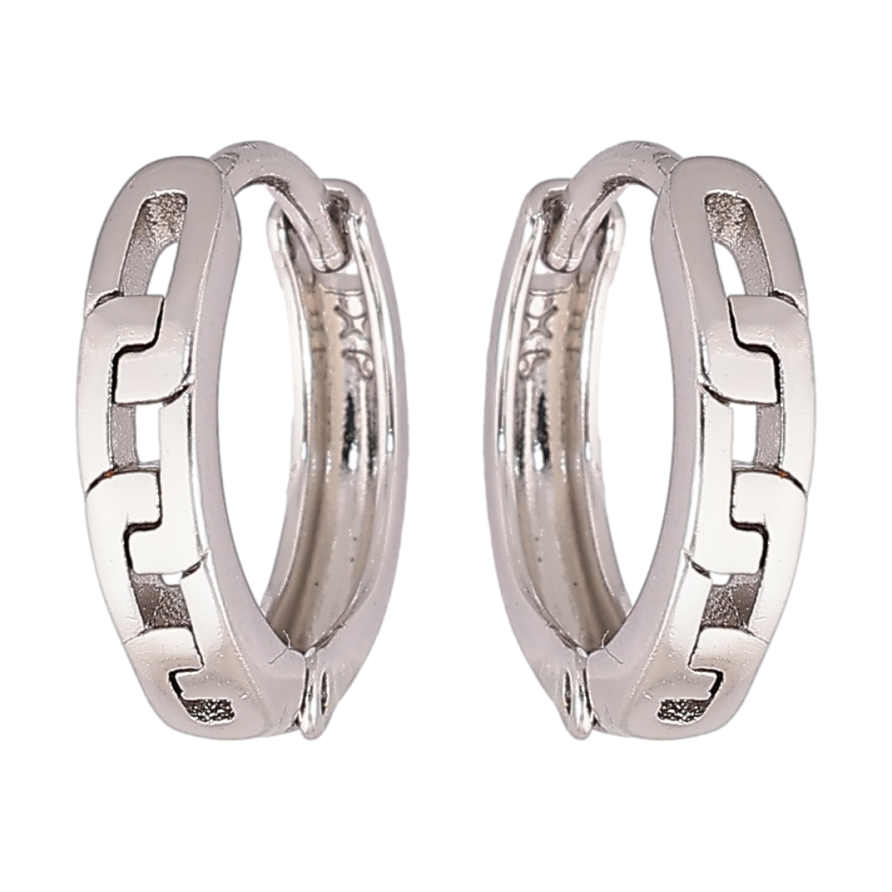 Серьги Xuping Родий колечки Узор цепочка фото №1