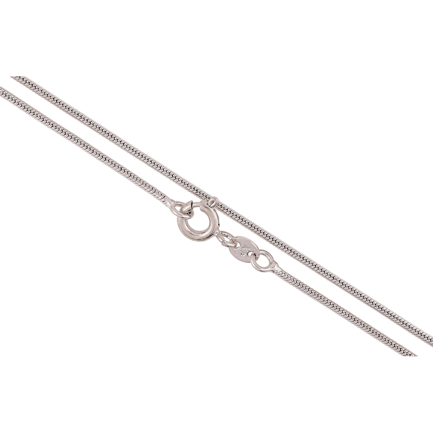 Ланцюжок Xuping Родій «Плетіння Ювелірний шнур» довжина 59см х 1мм фото №1 Ланцюжок Xuping Родій «Плетіння Ювелірний шнур» довжина 59см х 1мм фото №1