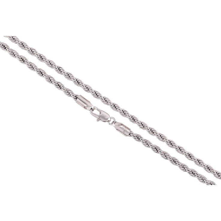 Цепочка Xuping Родий Плетение Веревка длина 45см х 3.5мм фото №5