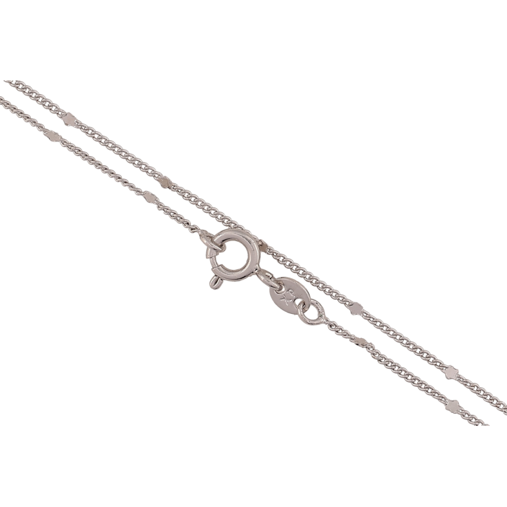 Цепочка Xuping Родий Плетение Панцирное с прокатанными сердечками длина 45см х 1мм фото №25