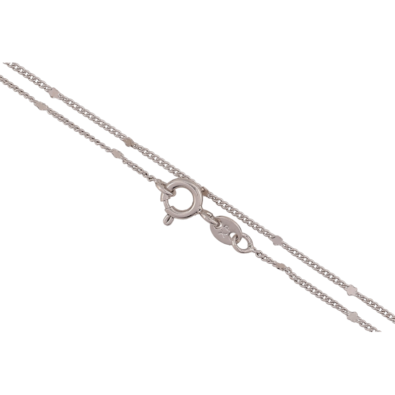 Ланцюжок Xuping Родій «Плетіння Панцирне з прокатаними сердечками» довжина 45см х 1мм фото №1 Ланцюжок Xuping Родій «Плетіння Панцирне з прокатаними сердечками» довжина 45см х 1мм фото №1