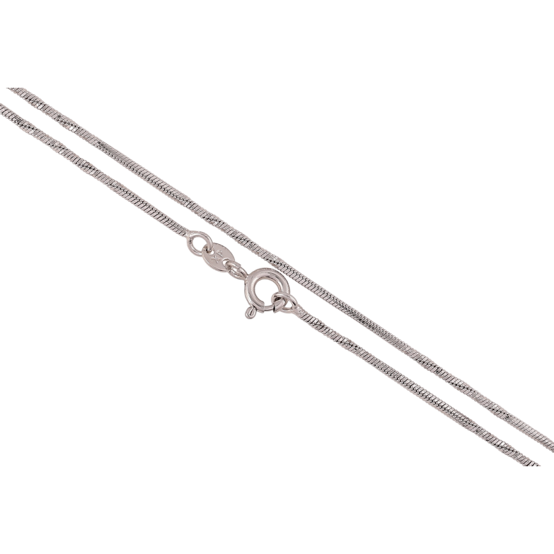 Цепочка Xuping Родий Плетение Ювелирный шнур 4-х гранный перекрученный длина 45см х 1мм фото №1