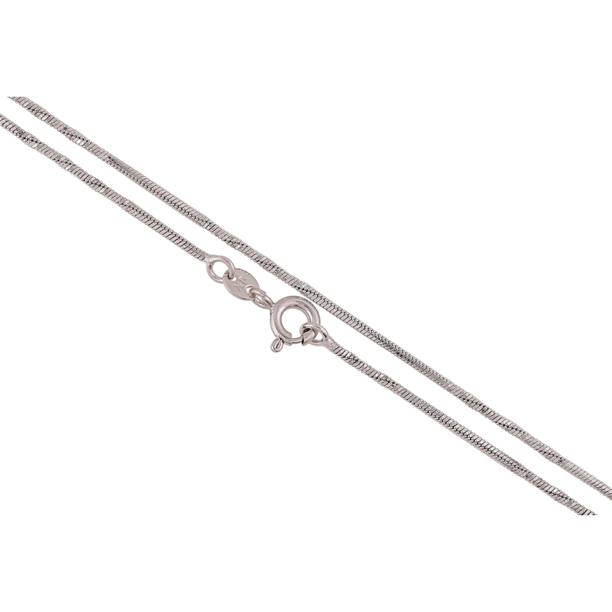 Цепочка Xuping Родий Плетение Ювелирный шнур 4-х гранный перекрученный длина 45см х 1мм фото №1