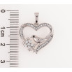 Кулон Xuping Родий Сердечко с птичкой и цирконием для цепочки до 5мм фото №2