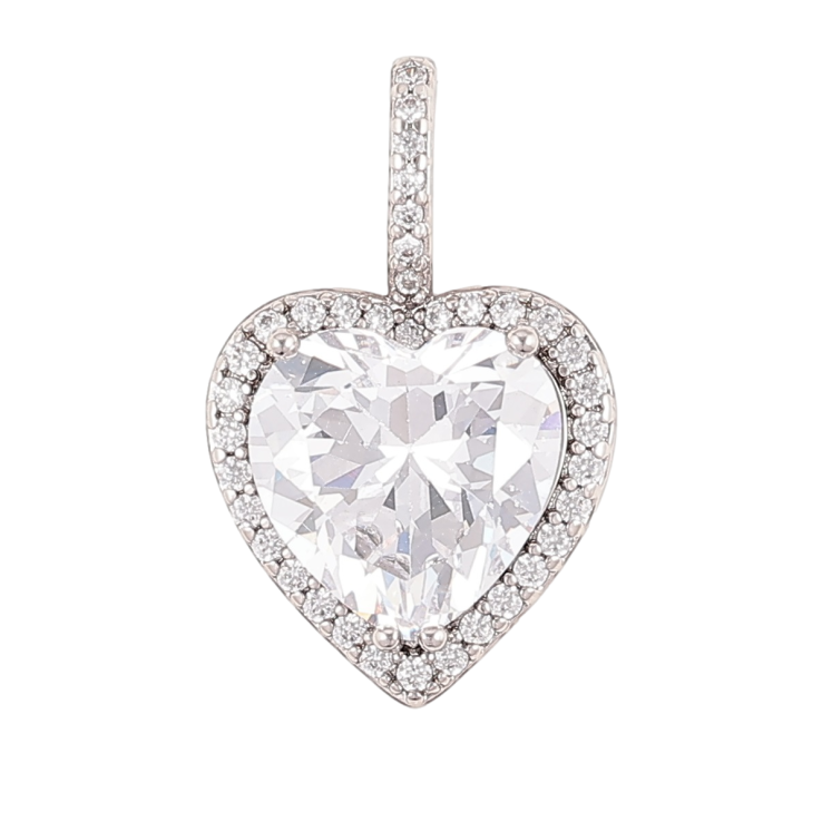 Кулон Xuping Родий Кристальное сердце для цепочки до 5мм фото №10 Кулон Xuping Родий Кристальное сердце для цепочки до 5мм фото №10