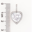 Кулон Xuping Родий Кристальное сердце для цепочки до 5мм фото №2