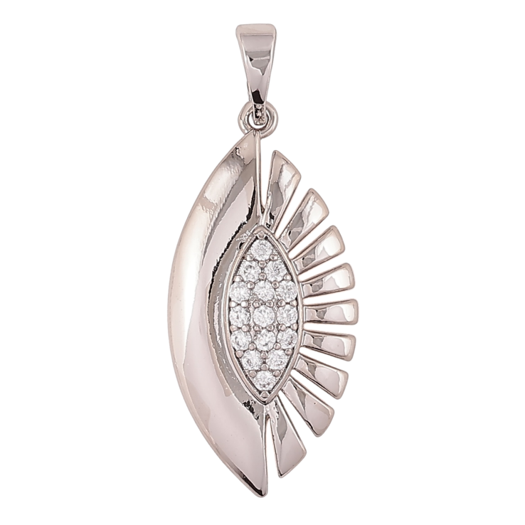 Кулон Xuping Родий Декоративный узор с цирконием для цепочки до 5мм фото №7 Кулон Xuping Родий Декоративный узор с цирконием для цепочки до 5мм фото №7