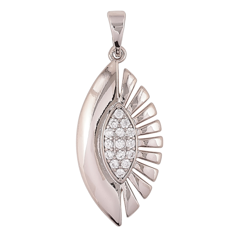 Кулон Xuping Родий Декоративный узор с цирконием для цепочки до 5мм фото №1