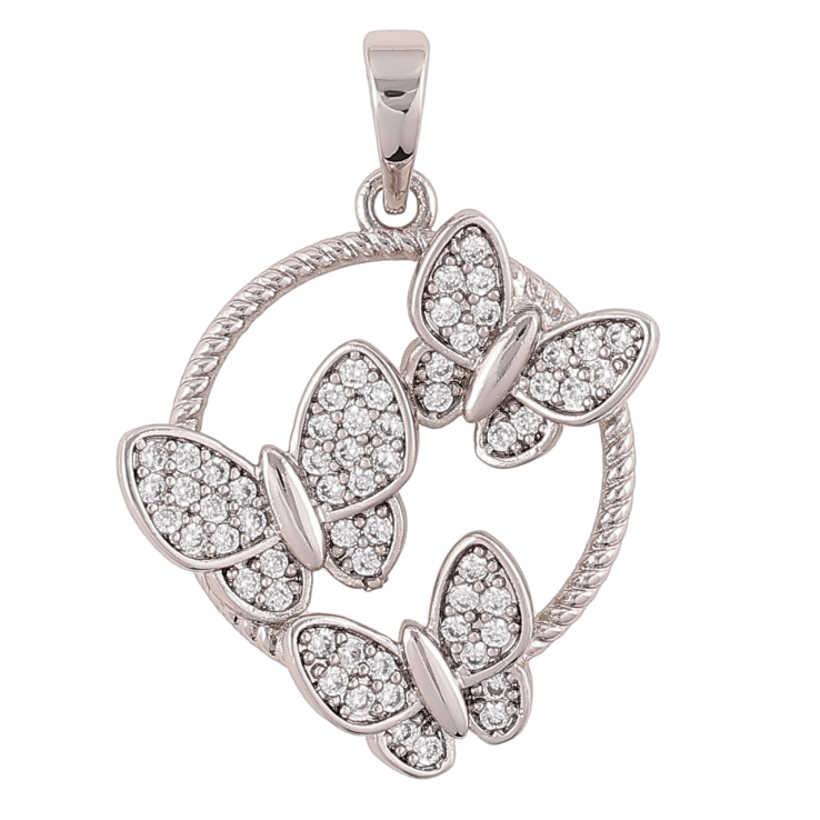 Кулон Xuping Родій «Метелики з цирконієм» для ланцюжка до 6мм фото №17 Кулон Xuping Родій «Метелики з цирконієм» для ланцюжка до 6мм фото №17