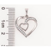 Кулон Xuping Родий Сердечки с цирконием для цепочки до 5мм фото №2