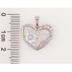 Кулон Xuping Родий Сердце с россыпью циркония для цепочки до 5мм фото №2