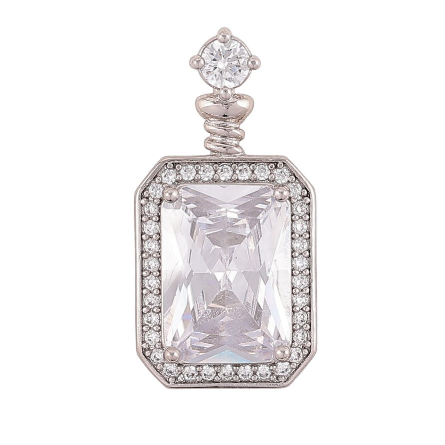 Кулон Xuping Родій «Фіаніт в обрамленні цирконію» для ланцюжка до 4мм фото №1