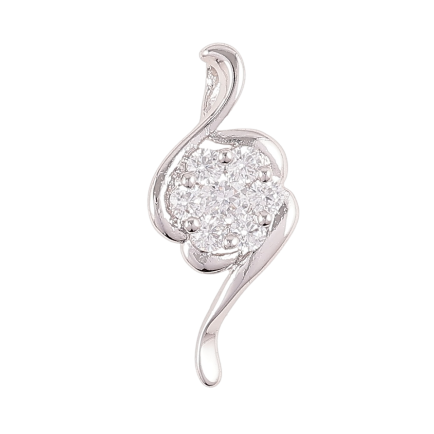 Кулон Xuping Родій «Кришталева квіточка» для ланцюжка до 3мм фото №1 Кулон Xuping Родій «Кришталева квіточка» для ланцюжка до 3мм фото №1