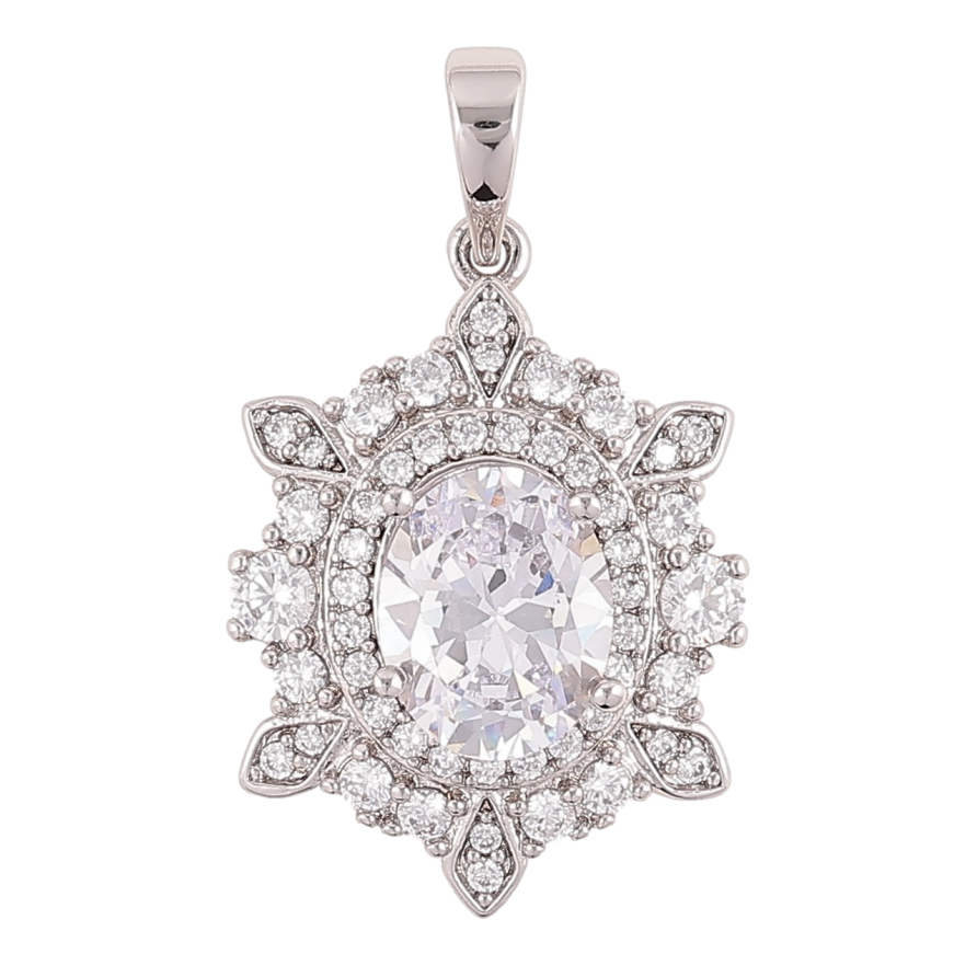 Кулон Xuping Родий Инкрустация цирконием для цепочки до 6мм фото №1